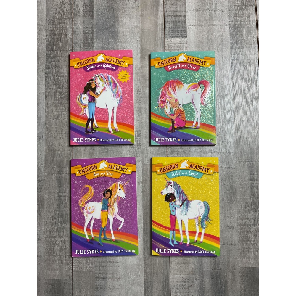 Unicorn Academy Books 1-4 Set Julie Sykes Paperback Childrens Fantasy Series